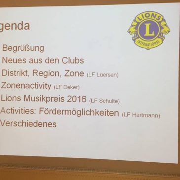 1. Zonensitzung 2015/16