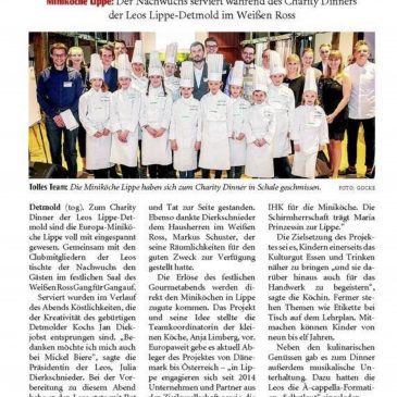 Charity Dinner – Zeitungsbericht